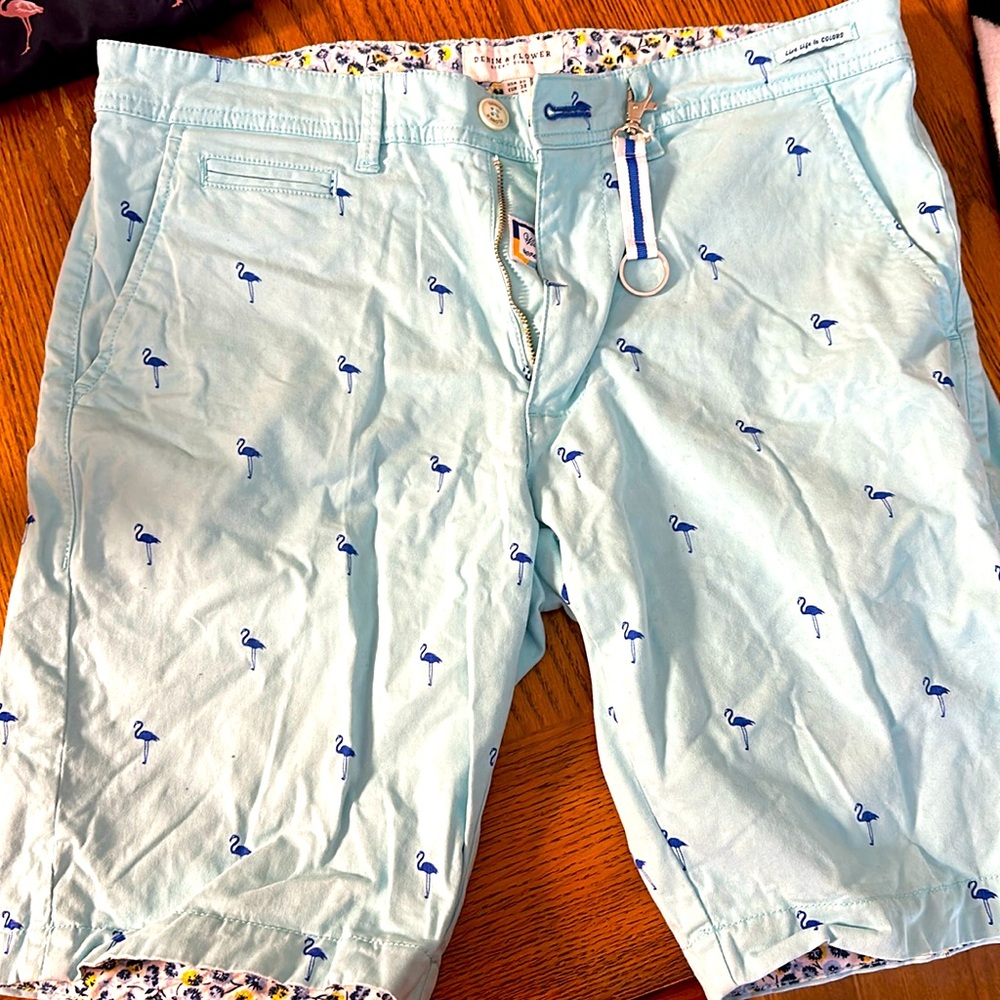 Worn once. Denim & Flowers shorts. Size 30